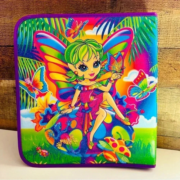 Lisa Frank Layla Fairy Girl Zip Around Binder - Picture 2 of 8